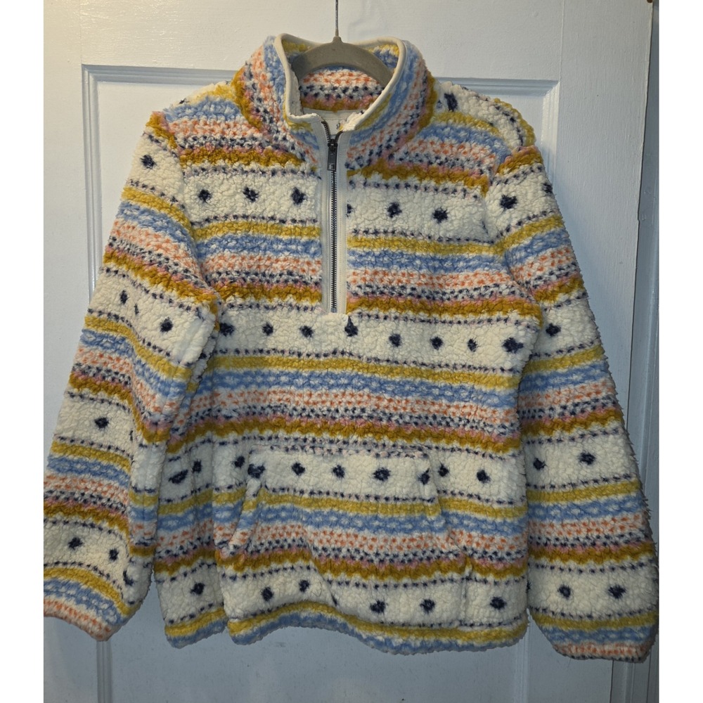 NWT Style And Co. Patterned Sherpa Fleece. Boho. Western. Petite Medium.